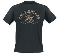 Foo Fighters Arched Star Men T-Shirt Black M, 100% Cotton, Regular