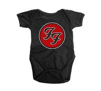 Foo Fighters Baby Grow FF Band Logo Official Black 0 to 24 Months Medium (6-9 months)