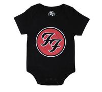 (Medium (6 - 9 months), Black) Foo Fighters FF Band Logo Baby Grow