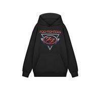 Foo Fighters Band Logo Hooded Sweatshirt | Classic Black Long Sleeve Graphic Tee | Front Pocket Music Merchandise for Unisex Adults | Casual Wear Pullover Top