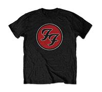 Foo Fighters Dave Grohl Logo Official Tee T-Shirt Mens Unisex (Large) Black