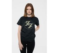 Foo Fighters Distressed FF Logo T-Shirt in Black | Size: Small Foo Fighters Black S
