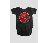 Foo Fighters FF Band Logo Baby Grow in Black | Size: 3-6 m Foo Fighters Black 3-6 m