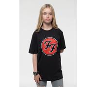 Foo Fighters FF Band Logo T-Shirt in Black | Size: 5-6 Years Foo Fighters Black 5-6 Years