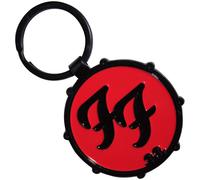 Foo Fighters FF Logo Drum Double Sided Keyring Keychain in Red Foo Fighters Red One Size