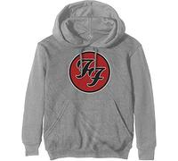 Foo Fighters Ff Logo Official Unisex Hoodie Hooded Top (Large) Grey