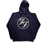 Foo Fighters Hoodie FF Band Logo Official Unisex Navy Blue Pullover XL
