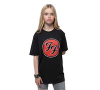 Foo Fighters Kids T-Shirt FF Band Logo Nue Official Black Ages 1-12 Yrs - black, size: xl