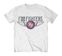 Foo Fighters Men's Flash Wings Plus T-Shirt in White | Size: 4XL Foo Fighters White 4XL