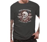 Live Nation T-Shirt Foo Fighters Matter of Time Men's Short Sleeve, Grey (Charcoal), Large