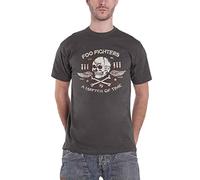 Foo Fighters Men's Matter of Time Short Sleeve T-Shirt, Grey (Charcoal), Small