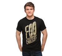 Foo Fighters Men's Slanted Logo T-Shirt, Black, XL