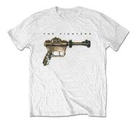 Foo Fighters Ray Gun Official Tee T-Shirt Mens Unisex (X-Large) White