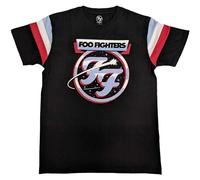 Foo Fighters Ringer T Shirt Comet Tricolour Logo New Official Unisex Black, Black, XL