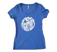 Foo Fighters T Shirt 70s Band Logo Official Womens Skinny Fit Blue M