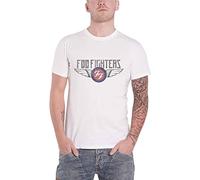 Foo Fighters T Shirt Flash Wings Band Logo Distressed New Official Unisex, white, 4XL