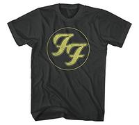 Foo Fighters Mens Tshirt -M- Gold FF Logo Black