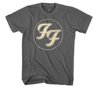 Foo Fighters Men's T-shirt Gold FF Logo Black Size M