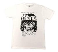 Foo Fighters T Shirt Roxy Flyer Band Logo Official Unisex White XL