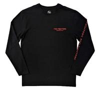 HeyRusty Foo fighters | official band long sleeve t-shirt | wasting light (back & sleeve print) Black Xx-large