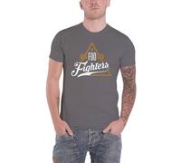 Foo Fighters Triangle Band Logo T-Shirt in Grey | Size: Medium Foo Fighters Grey M