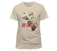 Foo Fighters UFO Planes Official Tee T-Shirt Mens Unisex (XX-Large) Beige
