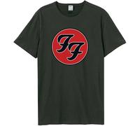 Foo Fighters Unisex T-Shirt Double F Logo Vintage Charcoal (XL)
