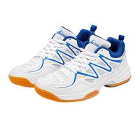 Fooceoute Men's Badminton Shoes,Lightweight Court Tennis Shoe,Indoor Court Training Shoes,Squash Volleyball Shoe,Anti Slip,Shock Resistant,Comfortable,for Outdoor Training Grounds Blue