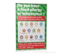 Food Allergy Awareness Poster (Portriat) A4 / A3 / A2 laminated UV Stable