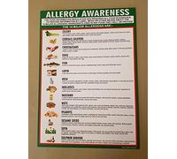 FOOD ALLERGY AWARENESS SIGN A4 LIST (297mm x 210mm) LAMINATED 400g 14 allergens POSTER The clearest food allergy notice in the food and hygiene posters range. Allergy warning sign
