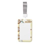 Food Allergy Awareness Week 2023 (2) Id Card Badge with Lanyard,Name Tag Holder, Hard Plastic Id Protector,Card Case for Staffs Teacher Student Doctor Nurse