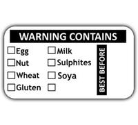 Food Allergy Labels Food Warning Labels Allergen Stickers Best Before Labels FA2 (52)
