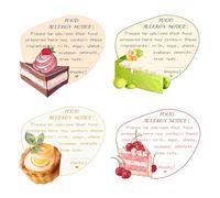 Food Allergy Notice Sign Allergen Caution Warning Sticker 1.4x1.5 Inches-Cake Design Caution Safety Security Signs Food Allergy Warning Label for Grocery Stores,Food Packaging 300pcs