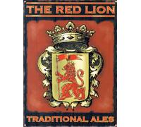 Food and Drink Tin Sign featuring A Iconic Pub Name 'The Red Lion' 30x40cm
