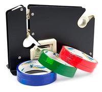 Food Bag Neck Sealer Machine Plastic Bag Sealer Cellotape Sellotape Dispenser and Tape inc 6 Selotape Rolls Metal Heavy Duty Black