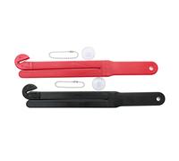 Food Bag Pouch Cutter Opener with Stainless Steel Blade and Squeezer for Kitchens - Includes EZ Hang Chain and Suction Cup for Easy Storage (1 Black - 1 Red (2pk))