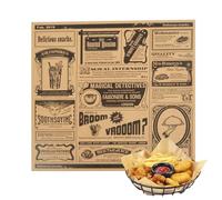 Food Basket Sheet - 200 Pieces Oler Proof Sandwich Wrapping Paper, Liners for Non-Stick | Waxing Paper Sheets for Baking, Grills, Snacks, Hamburg Packaging