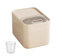 Food Bin - Flour Vault for pantry hygiene | Generous Bulk Moisture Proof Rice Master with Buckets Vessel & Access Covers Breakfast Mix Baking Powder Element for Cabinet Shelf, Basement Stock