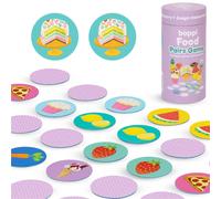 Boppi Pairs Memory Game - Engaging Educational Montessori Matching Game for Toddlers & Kids Age 3 and Up - Food