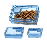 Food Bowl for Reptiles Transparent Anti-Escape Feeder for | Bearded Dragon Feeder for Gecko Lizard Snake Land Turtle and Aquatic