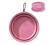 Food Bowl - On the Go | Foldable Silicone Drinking Bowl Pack of 1 for Pets Blue Carabiner Includes Stabilisation Quick Foldable Ideal for Walking Rounds Camping Accessory Set