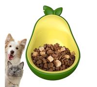 Food Bowls for Cats, Avocado Shape Cat Water Bowl, High-Legged Kitten Feeder Supplies for Eating and Drinking Multi-pet Floor Travel Vacation Outdoor Home Apartment Crate Use