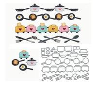 Food Cake Cookies Metal Die Cuts,Biscuit Ice Cream Love Cake Cutting Dies Cut Stencils DIY Scrapbooking Decorative Embossing Paper Scrapbooking Card Making (cha zi guo)