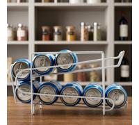 Food Can Storage Holder Plastic Fridge Cupboard Drink Dispenser Rack Organiser, 1 Pack