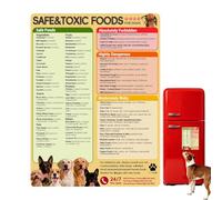 Food Chart for Dogs - Safe Waterproof Decorative Guide,Fridge Pet Feeding Magnets | for Fruits Vegetables Meal Routine Home Kitchen Wall Apartment House