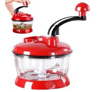 Food Chopper Manual Hand Chopper with Large Capacity Chopper - Onion Chopper Stable Portable Garlic Chopper for Ginger Fruits