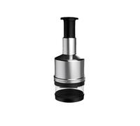 Food Chopper, Mini Garlic Dicer with Stainless Steel Blades, Hand-Press Vegetable Cutter for Onions, Tomatoes, Nuts - Non-Slip Base, Easy to Clean, Time Saving Kitchen Helper (Black)