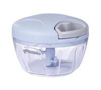 Food Chopper, Multifunctional Hand Pull String Garlic Chopper with Container - Kitchen Helper for Pressing Garlic, Cutting Vegetables, Mincing Meat & More, Easy One-Pull Design (Blue,500ml)