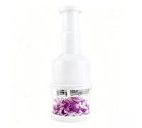 Food Chopper, Vegetable Chopper Manual Hand, Handheld Onion Garlic Nut Chopper for Vegetables Salad Fruit Ginger Carrot, Easy to Use, Dishwasher Safe, White, Easy to Clean