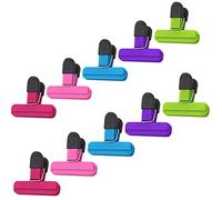 Food Clips,10Pcs Reusable Multicoloured Clips for Food Storage, Sturdy Sealing Clips to Keep Food Fresh Freezer Sandwich Bag Ideal for Snacks Coffee Home Kitchen Office Travel Camping